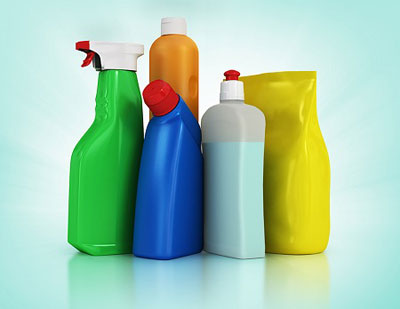 Bottles of hazardous waste